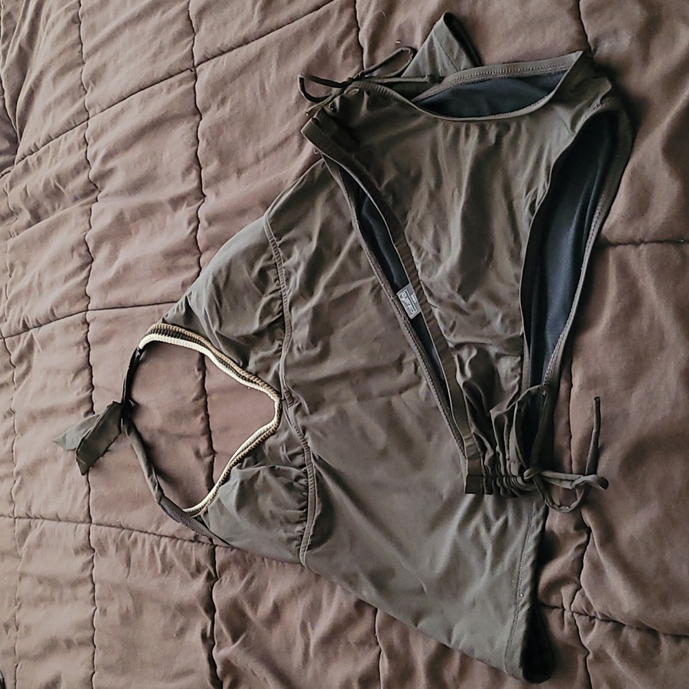 2-Pc olive green swim suit,  LG